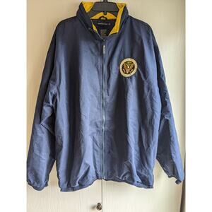 Beacon Point Men's Long Sleeve Navy Blue Zip Up Logo Embroidered Jacket Size XXL